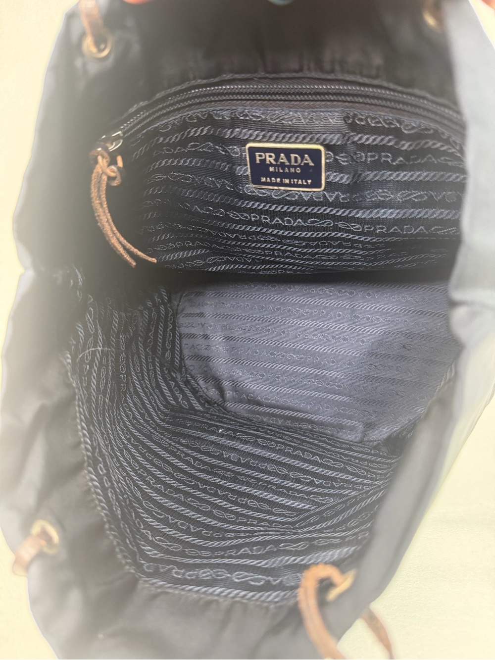 Prada Ring Handle Tote with Brown/Silver Handles - Picture 6 of 12